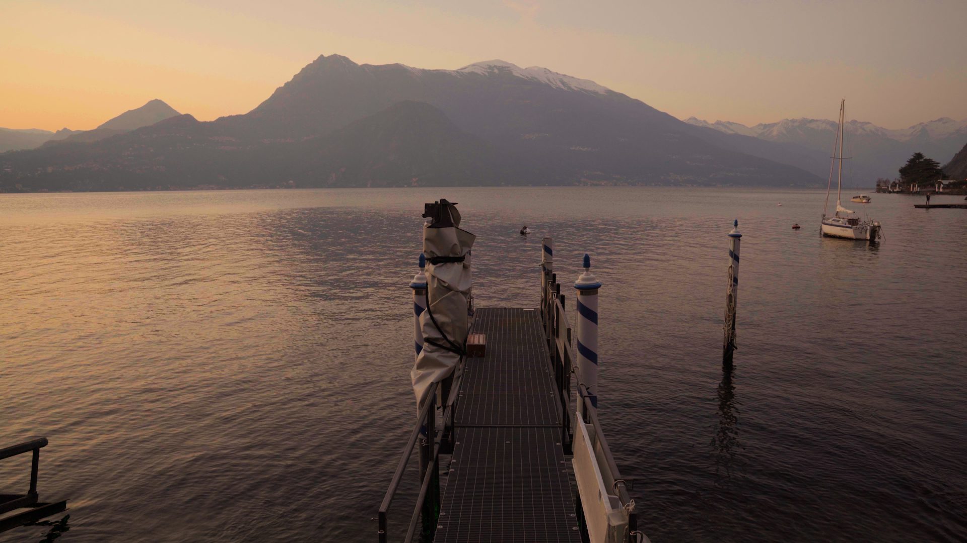 Atardecer en el Lago di Como durante su preboda